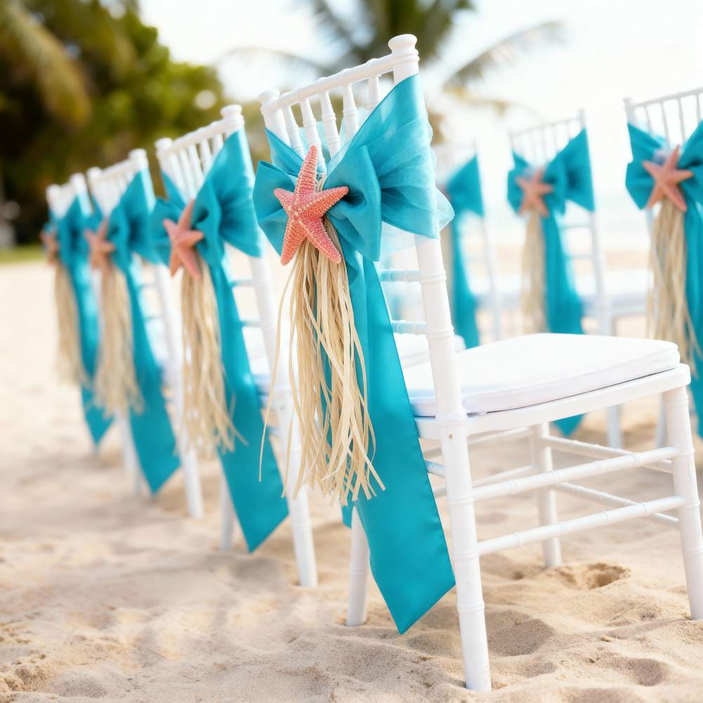 Chaises de cérémonie décorées